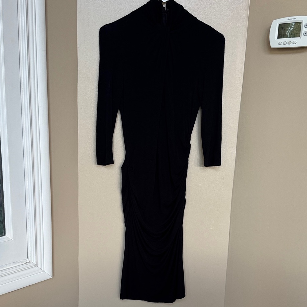 Catherine Malandrino Black Long Sleeve Dress Petite